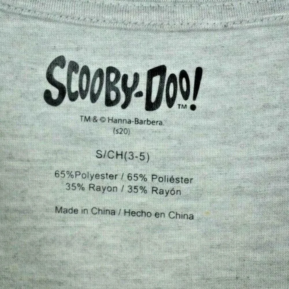 Scooby Doo Juniors S (3/5) Hanna-Barbera Grey Graphic T-Shirt New With Tags - Picture 2 of 3